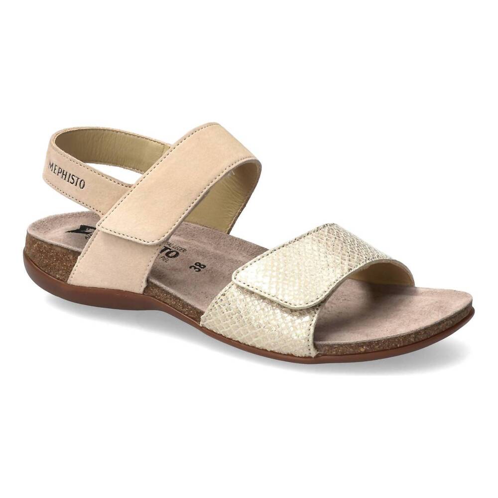 NEW MEPHISTO women's agave classic sandals in beige